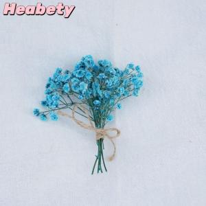 Heabety Handcrafted Mini Natural Dried Flower Bouquet 1Pcs Groomsmen Buttonholes for Wedding Bridesmaid Corsage Rustic Decor