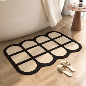 Bathroom Absorbent Floor Mat Quick-Drying Household Floor Diatom Mud Mat Non-Slip Carpet Shower Rug