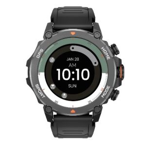SEEKEN Gravity Xtrek Smartwatch - New Rugged GPS Long Battery Amoled 5 ATM Water Resistant Bluetooth Multi-OS Compatible Black & Army Green