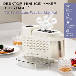 PANSON Mini Ice maker Machine Automatic Household Smart Touch Ice Cube Maker Portable
