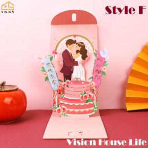 Tầm Nhìn 1PC Sáng Tạo 3D Tiền Gói Trung Quốc Năm Mới gói màu đỏ Cny phong bì Màu Đỏ Túi tiền lì xì Cho Đám Cưới Sinh Nhật Lễ Hội Mùa Xuân Túi may mắn