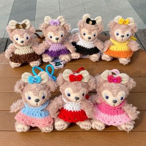 SRNGZ Fluffy Shellie May Keychain Doll Creative Plush Bear Pendant Kawaii Soft Duffy Family Keyring Backpack Decor