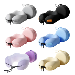 Travel Neck PillowsMemory Foam FillingTravel Pillows for AirplanesCompact Ergonomic Design for Sleeping Plane Train