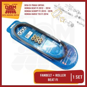 Fanbelt + Roller Beat Fi KZL (KNZ) Tali Kipas Vanbel Vanbelt Set Paket Roler Beat 2012 Scoopy Fi Old