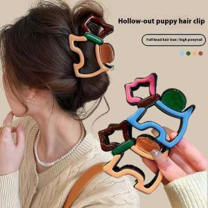 DAIMEISHU Dopamine cartoon puppy grab clip disc hair clip cute color matching shark clip