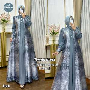 Dress jumbo Bonita/Gamis syari jumbo/Dress pesta kondangan/baju muslim wanita terkini/Gamis jumbo LD 110/Dress pesta/dress resmi/dress mewah