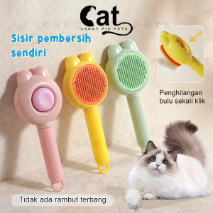 Sisir Kucing Bulu Rontok Sisir Kucing Tombol Otomatis Sisir Anjing Grooming Hewan