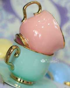 Cup Set Cangkir Keramik Premium Motif Polos Kombinasi 6 Warna Import Free Box