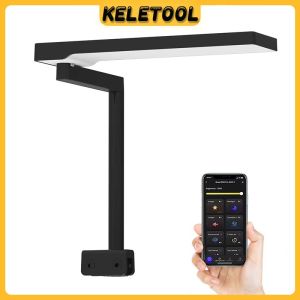 Full Spectrum Aquarium LED Light 360° Rotatable Plant Light with Adjustable Arms for Freshwater Planted Tanks and Aquatic Gardening