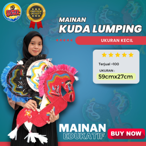 mainan kuda lumping bahan bambu harga grosir untuk anak paud/tk mainan kuda kudaan tradisional siap kirim