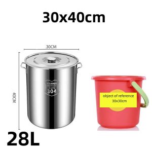 304 Stainless Large Capacity Multifunctional Stainless Steel Cooking Soup Stock Pots Steamer casserole induction pot Bucket with Stainless Cover