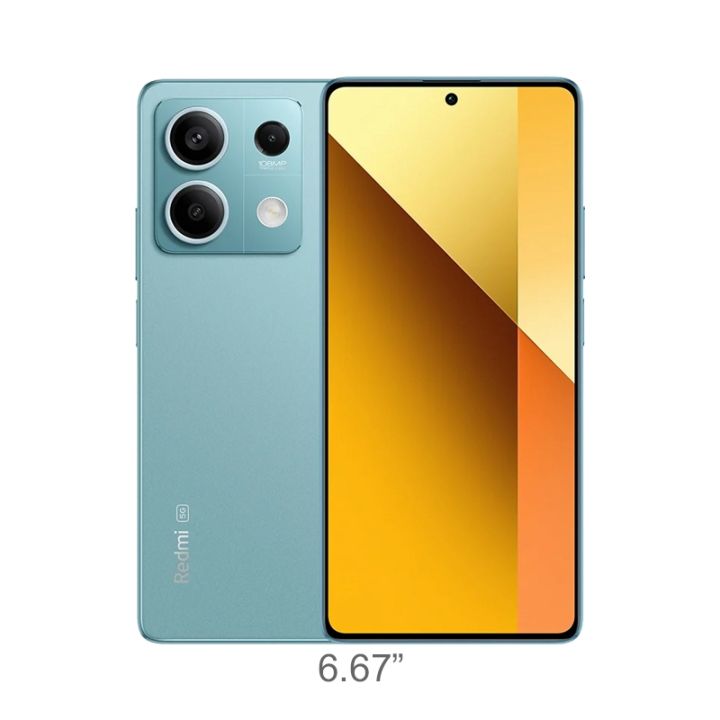 Xiaomi Redmi Note 13 5G (8+256GB) รองรับ 5G หน้าจอ120Hz 6.67 นิ้วFull HD รองรับชาร์จไว 33W (Fast Charging) แบตเตอรี่ 5,000 mAh  Chip MediaTek Dimensity 6080