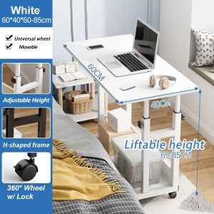 AIBM Bedside Table Adjustable Height Lifting Table Laptop Table H Type Study Table 床边桌