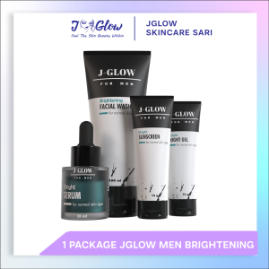 Jglow Men Paket Skincare Bright membantu mencerahkan kulit pria