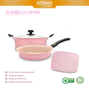Panci Anti Lengket Asta Rosie Cookware Set 4 Pcs