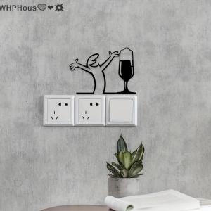 WP💓💛💖 Line Figure Modern Metal Poster For Living Room Bedroom Switch Sticker Easy Hang Installation