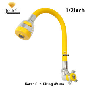 Kran Angsa Flexible Warna 1/2" Kran Cuci Piring Tembok Merah