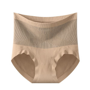 Shaping Panties Traceless Tummy Tuck High-waisted Panties Mid-rise Fit Lightweight Comfort Anti-static