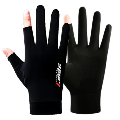 Sarung Tangan Anti Uv / New Sarung Tangan Outdoor / Sarung Tangan Premium / Sepasang Sarung Tangan Motor Sepeda Pria Wanita Ice Silk Gloves Anti Slip Es Sutra Nyaman