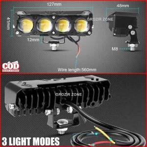 Lampu Tembak LED Laser Gun SQL 4 MATA Tanpa Kipas Foglamp ECO Series DC 9 36V 30Watt KUNING PUTIH GZ