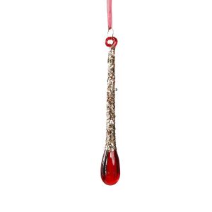 MKEB MALL Glittery Christmas Tree Icicle Pendants Crystal Clear Teardrop-Shaped DIY Christmas Decoration Lightweight Delicate Acrylic Xmas Hanging Ornament Wreath