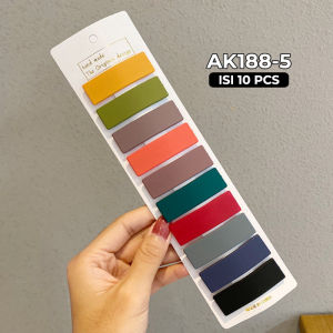 JEPIT RAMBUT KOREA ANAK PEREMPUAN DESAIN TIPTOP WARNA DOFF 1 SET 10 PCS AKSESORIS RAMBUT LUCU AK188