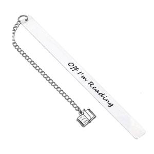Inspirational Bookmarks Stainless Steel Bookmarks with Chain Reading Accessory for Book Lover Reader Writer Teacher