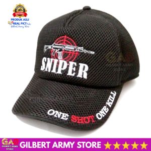 GILBERT ARMY STORE Topi Sniper Coklat Grosir Murah Tactical Jaring