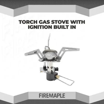 Kompor Lipat Firemaple Kompor Camping Ringan Torch Gas Stove with Ignition Built in Kompor Outdoor