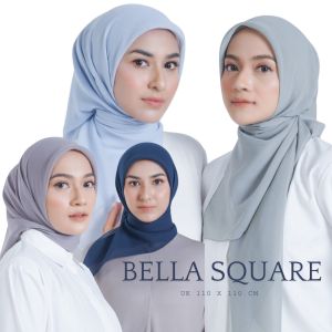 HIJAB SEGI 4 BELLA SQUARE JILBAB S4 BELLA SQUARE KERUDUNG SEGI4 POLOS POLLYCOTON