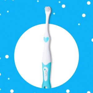 BrushBaby FirstBrush Baby Toothbrush (2 Pack) - Small Head Soft Bristles Long Handle