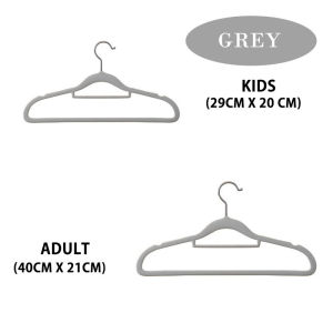 Penggantung Baju 360° Rotate Flocking Fabric Non-slip Heavy Duty Hanger Clothes Hanger Flocked Velvet Hanging Rack 衣架