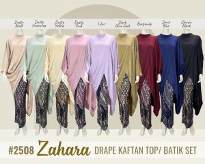 ZAHARA DRAPE KAFTAN TOP/BATIK SET KOLEKSI RAYA 2025