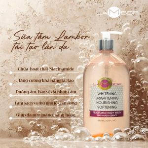 Sữa Tắm Tái Tạo Làm Trắng Da Nâng Tông Da Cấp Ẩm Lambor 500ml