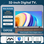 ทีวี 32ราคาถูกๆ ทีวี 43 นิ้ว ถูกๆ TV โทรทัศน์ สมาร์ททีวี LED Wifi UHD Android 12.0 ราคาถูกทีวี จอแบนสามารถรับชม YouTube/Internet ได้โดยตรง