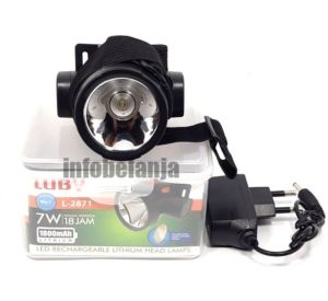 Luby Senter Kepala 7 Watt L-2871 LED Putih dan Kuning Original