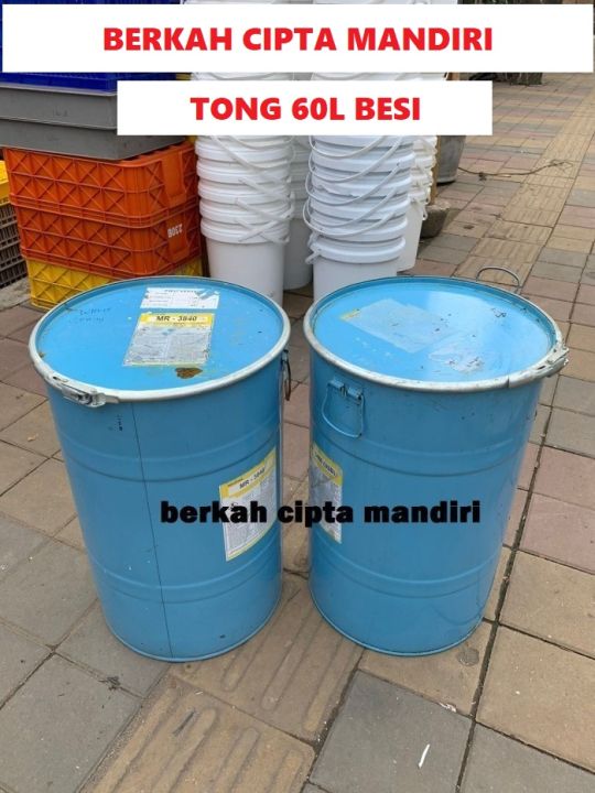 Drum kaleng / Tong sampah besi / drum besi bekas 60 liter murah serbaguna berkualitas