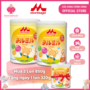 [Combo 2 lon tặng lon nhỏ 320g] Sữa Morinaga số 1/số 2/Số 3 800g Nhật Bản - Hàng nhập khẩu chính hãng có tem