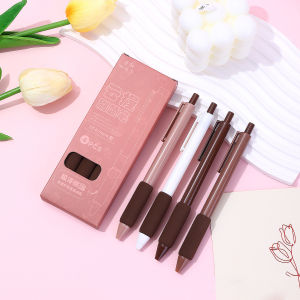 4pcs/Set 0.5mm Black Ink Gel Pen Finger Protection Sponge Pen Office Stationery Supplies Sign Pen Quick-drying