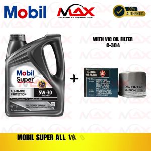 MOBIL SUPER ALL IN ONE PROTECT 5W30 GAS 4L/GAL + C-304 VIC 100% ORIGINAL AUTHENTIC