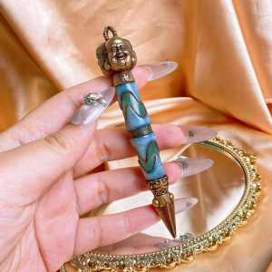 [现货] 水纹天珠笑佛摆件｜吉祥纳福 × 招财守护 × 平安喜乐｜Water Vein Dzi Bead Buddha Figurine｜Blessings • Wealth • Protection