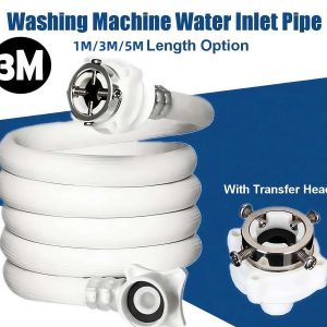 Washing Machine Water Inlet Pipe Automatic Hose Extension Tube【Free Transfer Head】1/3/5m Optional