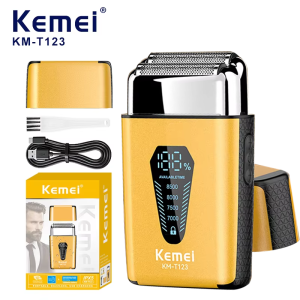 100% Kemei Hair Trimmer Electric Beard Shaver Professional Beard Trimmer Hair Trimmers Mini Shaving Machine for Men KM-T123