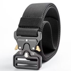 Mens Automatic Buckle Tactical Belt - Functional Casual Canvas Nylon Belt for Students & Daily Wear