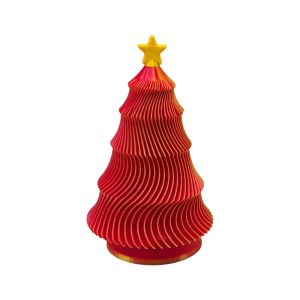 MMLUCK In 3D Đồ trang trí cây thông Noel xoay Đầy màu sắc Hài hước Cây thông Noel đỉnh cao Sáng tạo Nhựa Cây thông Noel xoay được cho Gia Đình