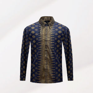 Emran Batik - Kemeja Batik Kirana Baju Atasan Pria Lengan Panjang Katun Perada Premium Size M L XL