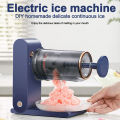 Fruit Ice shaver ice fully automatic rechargeable sand crusher electric ice cream machine. 