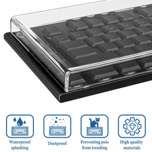Geekria Keyboard Dust Cover Clear Acrylic Keypads Cover Compatible with Logitech G915 / Logitech G915 X Lightspeed/Logitech G815