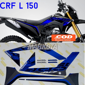 STRIPING STICKER LIS LES POLET honda CRF 150L 2019 2020 2021 2022 Hitam EXTREME BLUE body standar berkualitas termurah