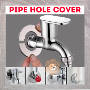 ALife World Bathroom Pipe Hole Stainless Steel Water Pipe Faucet Hole Detachable Self Adhesive Wall Decorative Cover